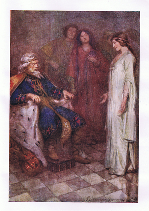 "Nothing my Lord, from The Complete Works of Shakespeare published by George Harrap & Co Ltd, 1920's (colour litho)