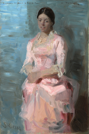 Portrait of Frederikke Tuxen, 1882 (oil on panel)