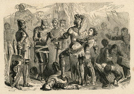 Jean le Bon a Poitiers Engraving around 1880