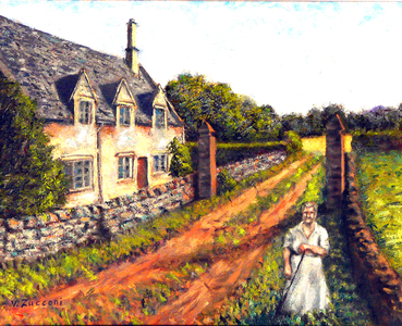 Cotswold Cottage, 2006 (oil on canvas)