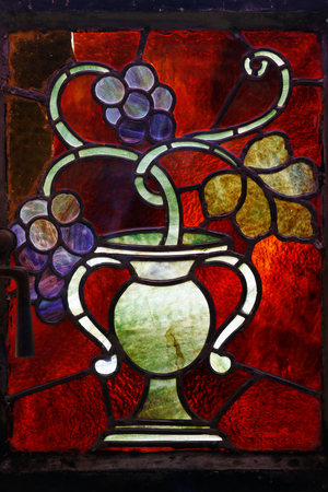 Orval trappist abbey, Belgium. Stained glass.