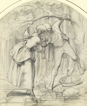 The Crossing, c.1860 (pencil on paper)