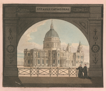 St Paul's Cathedral (coloured engraving)
