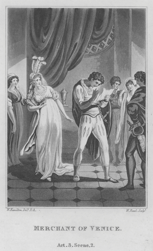 Merchant of Venice, Act 3, Scene 2 (engraving)