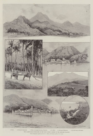The Lamentable Hurricane in the West Indies, Scenes in the Leeward Islands (litho)