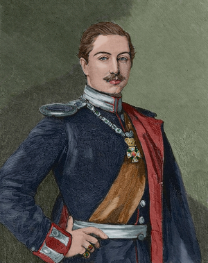 William II of Germany. Engraving, 1881