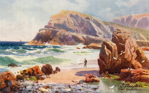 The Capstone, Ilfracombe (colour litho)