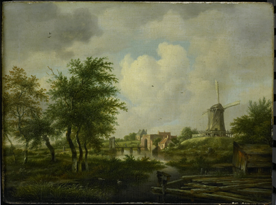 The dilapidated wall in Amsterdam with the Weteringpoort, 1807 (oil on panel)