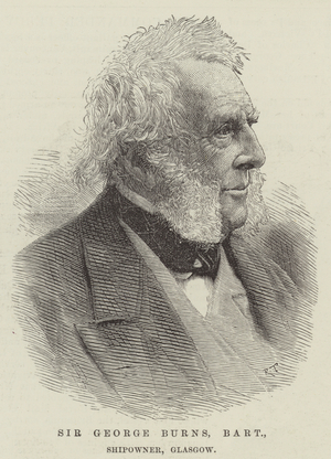 Sir George Burns, Baronet, Shipowner, Glasgow (engraving)