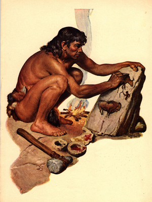 Caveman Magazine Plate, UK, 1840s & Pre