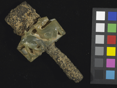 Sword Guard On Sword (jade and iron)