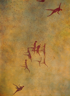 Women gathering grain (fresco)