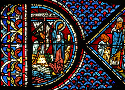 Mary Magdalene window: Mary  lands in Provence (w46) (stained glass)