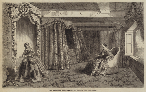 The Empress's Bed-Chamber on Board the Bretagne (engraving)