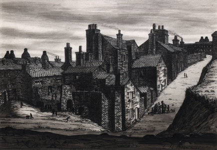 Village Street, 20th century  (watercolour)