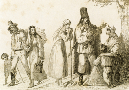 Hungary. Villagers and peasants. Engraving, 19th century.