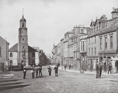 Scotland: High Street, Lanark (b/w photo)