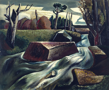 Swollen Stream, 1935 (oil on masonite)