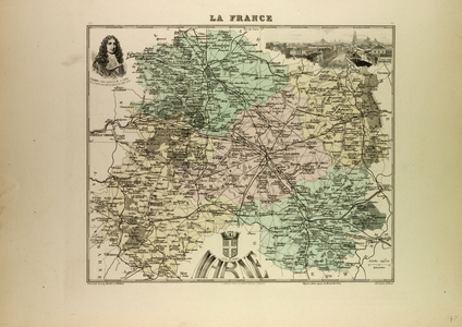 Map of Marne 1896 France