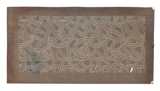 Paper stencil (katagami), early 20th century (Mulberry bark paper treated with persimmon
juice and silk thread)