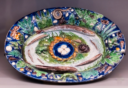 Dish: rustic figulines, 16th century (glazed terracotta)