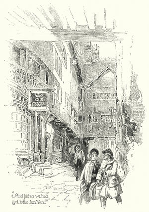"And just as we had got to the Inn Yard" (litho)
