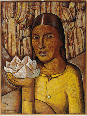 Reina Xochitl (gouache on newsprint)