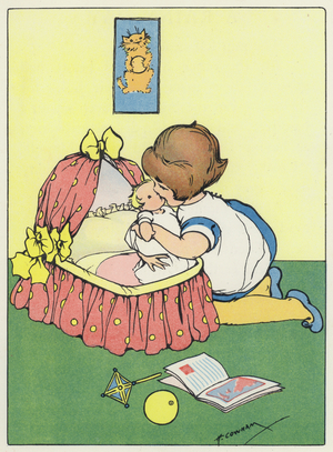 "Good-night, Dolly!" (colour litho)