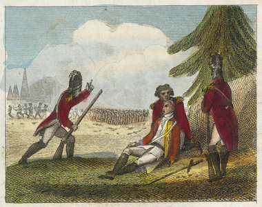 Death of General Wolfe (coloured engraving)