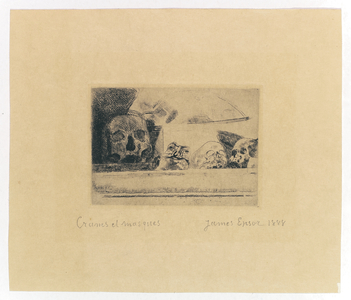 Crânes et Masques (E. 29), 1888 (etching)