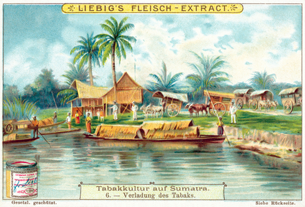 Transporting a shipment of tobacco (chromolitho)