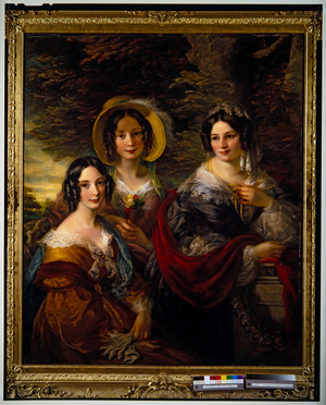 Portrait of Frances, Charlotte & Catherine Voules (canvas)