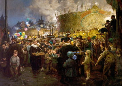 The Goose Fair, Nottingham, 1926 (oil on canvas)