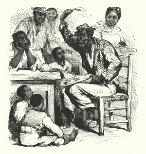 Illustration for Uncle Toms Cabin by Harriet Beecher Stowe (engraving)