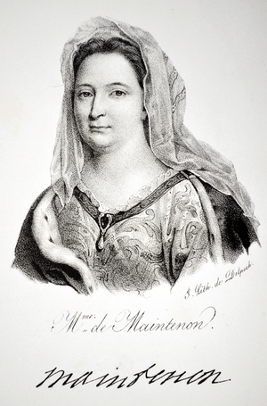 Francoise d'Aubigne, Marquise de Maintenon, 1832 (litho)
