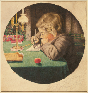 Writing to Mother, 1867 or 1869 (w/c)