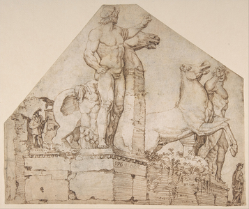 The Dioscuri on Monte Cavallo, c.1533 (pen and brown ink)
