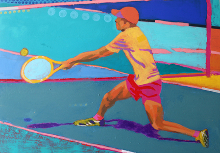Tennis Player # 5, 2022 (acrylic on board)