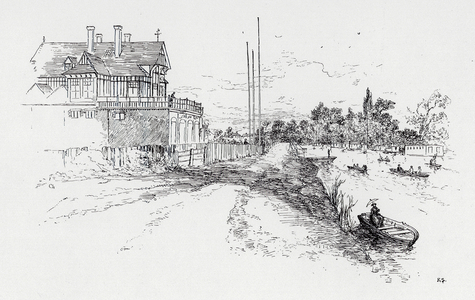 The University Boathouse (litho)