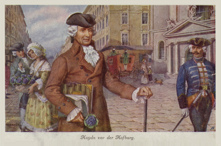 Portrait of Joseph Haydn (colour litho)