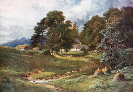 A Croft near Dalmally, Argyllshire (colour litho)