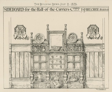 Sideboard for the Hall of the Curriers Company (engraving)