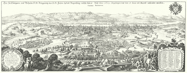 Siege of Regensburg, 1634 (engraving)