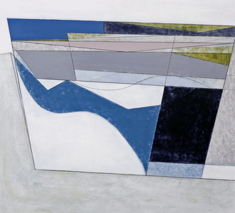 Wave Line 3 (Benaderreen) 2007 (acrylic on hardboard)