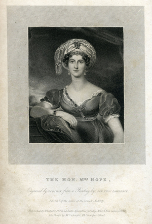 The Hon. Mrs. Hope, 1830 (engraving)