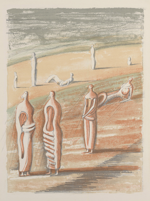 Twilight Landscape, 1950 (colour litho)