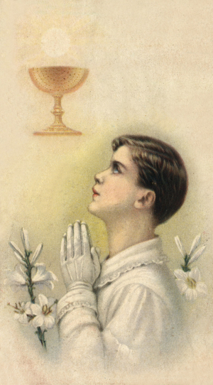 John Paul Saval The memory of his first communion on 21 May 1953 at the church of our Lady of the Champs