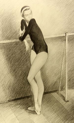 Tiredness, 1972 (pencil on paper)