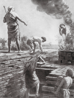 Building a Temple-Tower (litho)