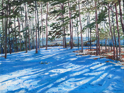 Snowy Ridge, 2009, (oil on canvas)